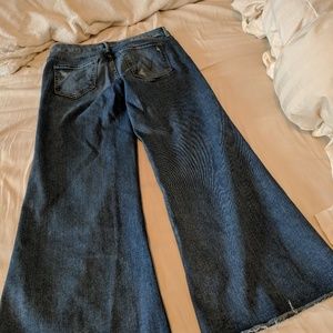Mother Denim High Rise Wide Leg Jeans Size 27